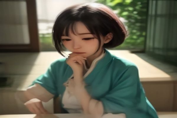 编辑部里几名编辑在讨论关于女儿成长的话题，桌面上散落着笔记与书本